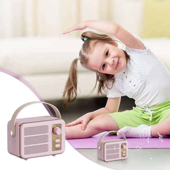 Latrodar Creative Design Of Retro Wireless Bluetooth Budget-Friendly luetooth/TF/AUX/USB) Pink 5x3.2 Inch Home Stuff