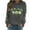 Gray, variant on St Patricks Day Shirt Women Gnomes Hold Clover Print Sweatshirt Crew Neck Long Sleeve Tops Irish Themed Clothes Funny Saint Patricks Day Shirt