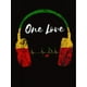 thumbnail image 2 of Camiseta de Mujer de Verano Suave1pc Women'S Casual Crew Neck T-Shirt with Geometric-Patterned Headphones and "One Love" Print, Polyester Knit Fabric, Medium Stretch, All-Season Comfort FitFather's, 2 of 7