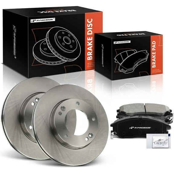 A-Premium 11.81 inch (300 mm) Front Vented Disc Brake Rotors   Ceramic Pads Kit Compatible with Select Kia Models - Sorento 2007 2008 2009, 6-PC Set