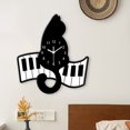 thumbnail image 4 of Piano Cat Wall Clock for Living Room Music Classroom Silent Clock Acrylic Clockwork, 4 of 5