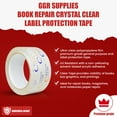 thumbnail image 3 of T.R.U. LP-20CC Book Repair Crystal Clear Label Protection Tape: 4 in. x 72 yds. (Pack of 18), 3 of 5