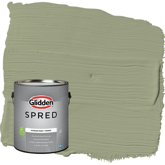 Glidden Spred Zebra Grass / Green Eggshell Interior Paint with Primer, 1 Gallon