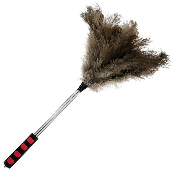 Extendable Feather Duster with Long Handle Efficient Feather Duster Cleaner Fluffy Ostrich Feather Duster Feather Duster Tool for Cleaning Ceiling Fan Blinds Furniture