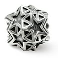 thumbnail image 4 of Fancy Bead White Sterling Silver Themed 12.3 mm 11.6 Polished Antiqued Star Bead, 4 of 4
