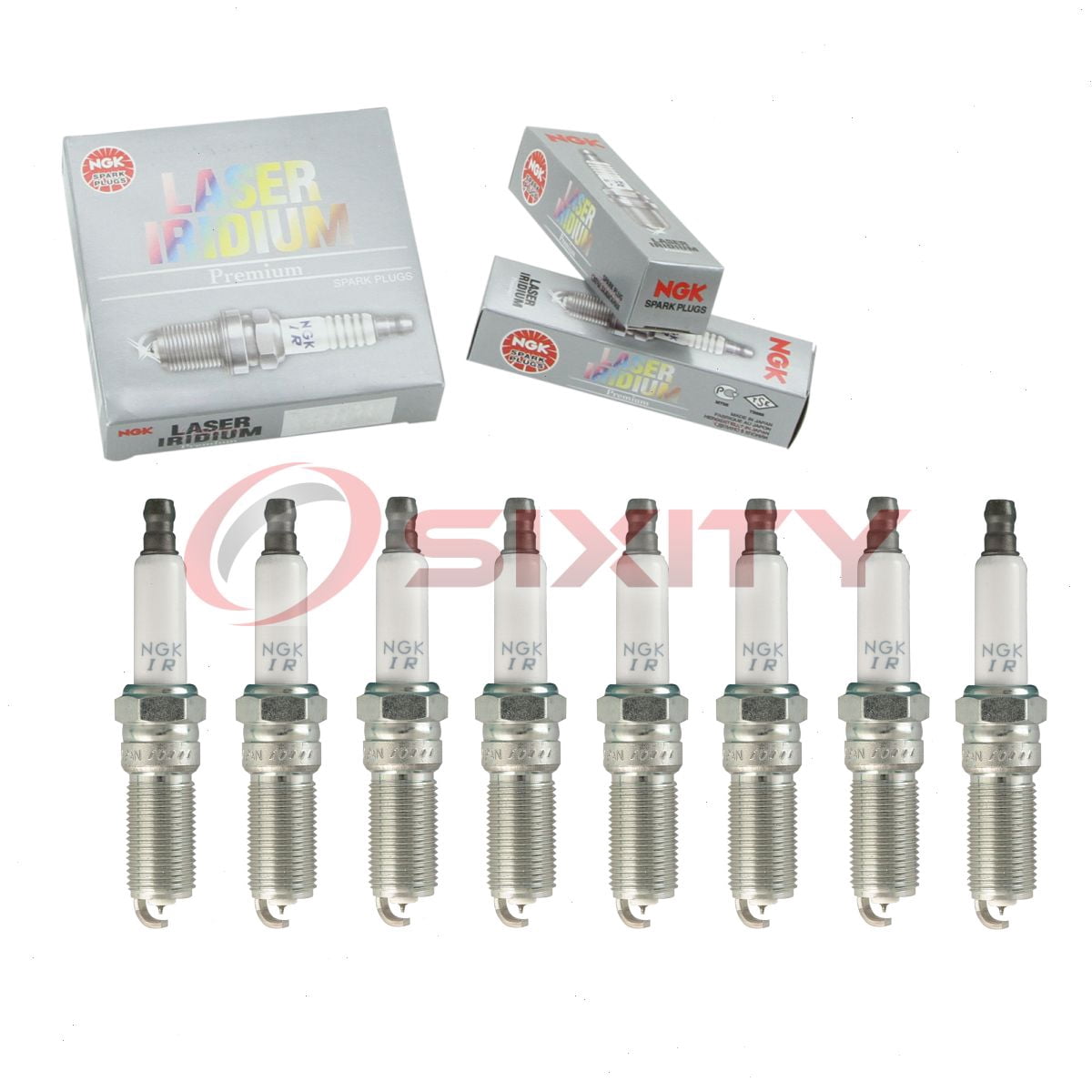 8 pc NGK 91418 Laser Iridium Spark Plugs for 12625058 41-103 41-114 4513 4718 9901 9901S ITV16TT PTV16TT RE10WYPB5 Ignition Wire Secondary Fits select: 2014-2023 CHEVROLET SILVERADO