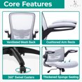 thumbnail image 3 of Naomi Home Drafting Chair Tall Office Chair for Standing Desk with Breathable Mesh, High Desk Chair, High desk chair for Standing Desk ,Lumbar Support, Ergonomic High Office Chair with Flip Up Arms, F, 3 of 8
