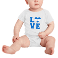 thumbnail image 2 of Love Nicaragua Flag Heart Cute Baby Rompers (White, 0-3 Months), 2 of 5