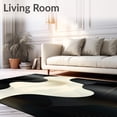 thumbnail image 2 of ODIKA 4'x6' Machine Washable Non-Slip Area Rug, Sophisticated Monochrome Wave With Undulating Line Design High Traffic Rug, Beige, 92039, 2 of 7