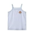 thumbnail image 1 of Gibobby Camisa&nbsp;Vaquera Camiseta sin mangas de mezcla de algodón sólido para niña de verano, camisetas sin mangas con espalda para niños pequeños a niños grandes （Aqua， 18-24 Meses), 1 of 5