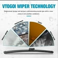 thumbnail image 4 of 3 Wipers 26"+20"+14" for Lincoln MKX 2007-2015 Ford Edge 2007-2014 All Weather Original Equipment Replacement Front with Rear Windshield Wiper Blades Set (Pack of 3), 4 of 7