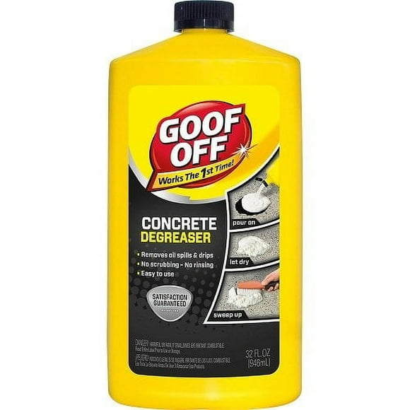 Goof Off Concrete Cleaner and Oil Stain Remover, 32 oz.