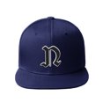 thumbnail image 2 of Daxton Classic Snapback Old English A to Z Numbers Initials Flat Bill Visor Cap-Navy Hat, Letter N, 2 of 3