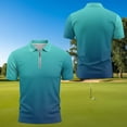 thumbnail image 5 of HUIACONG Couples Matching Golf Shirts for Men Quarter Zip Collared Short Sleeve Quick Dry Breathable Athletic Mens Shirts Sleeveless Golf Tops for Women for Daily Golfing Vacation Blue Gradient Man S, 5 of 7