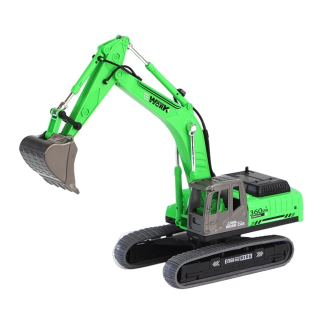 Excavator Toy 360-Degree Rotation Flexible Digging Arm 1 36 Scale Simulation Ornament Plastic Engineering Vehicle Model Children Toy Birthday Gift