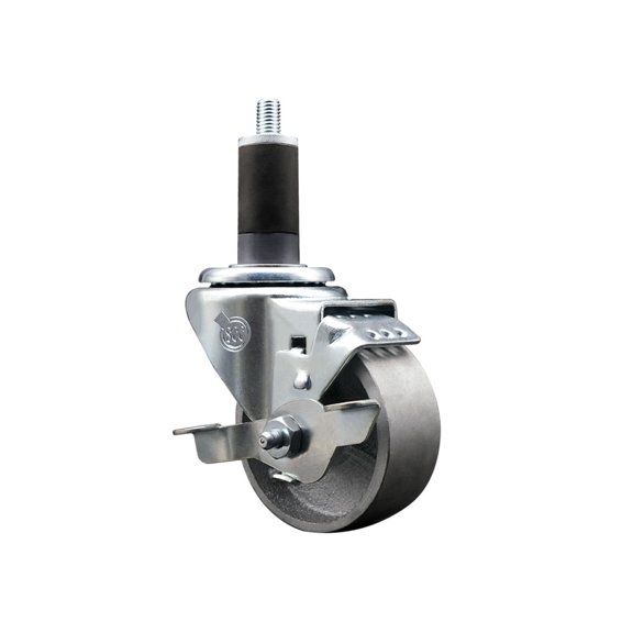 3 Inch Semi Steel Swivel 1-1/4 Inch Expanding Stem Caster with Brake SCC
