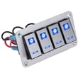 thumbnail image 2 of Marine Boat Rocker Switch, Universal SPST 4 Gang Rocker Switch  For Cars RVs Buses Trailers UTV, 2 of 8