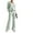Army Green, variant on WTOBBY Women's Casual Straight Leg Pants and V-Neck Top Relaxed Fit Suit Set, Elegant Loose Comfortable Office Wear Two Piece Outfit for Women,Army Green L
