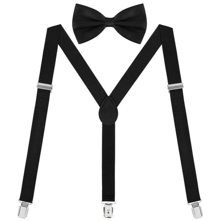 HDE Bow Tie and Suspenders for Men Women Wedding 1920s Gatsby Halloween Costume