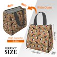 thumbnail image 3 of Boston Terrier and Flower Insulated Lunch Bag for Women & Adults,Large Portable Soft Cooler Lunch Bag,Thermal Food Storage Tote with Pearl Cotton,8.66L,8.75x5.75x9.5 Inch, 3 of 6