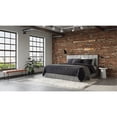 thumbnail image 4 of Brant House Elody Fabric King Platform Bed with Tufted Headboard in Gray, 4 of 6
