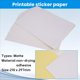 thumbnail image 4 of 50 Hojas A4 Autoadhesivo Impermeable Etiqueta Adhesiva Papel de Superficie Mate para Impresora InyeccióN Tinta Copiadora, 4 of 9