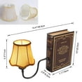 thumbnail image 3 of Kiven Cordless Bookshelf Lamp, Set of 2 Rechargeable Bookcase Lighting with White Fabric Lampshade, Farmhouse Decorative Bookend, Cordless Table Lamp for Bedside Bookshelf Home Decor DZ00329-804, 3 of 8