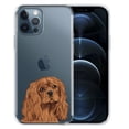 thumbnail image 1 of WIRESTER Transparent Soft Gel TPU Clear Case Slim Protective Cover for Apple iPhone 12 Pro Max 6.7" 2020, Ruby Cavalier King Charles Spaniel Dog, 1 of 3