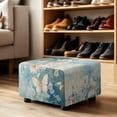 thumbnail image 4 of Xoenoiee Butterfly Flower Print Ottoman Cover Latest Jacquard Design High Stretch Folding Storage Footstool Protector Rectangle Removable Slipcover, Machine Washable, S, 4 of 7