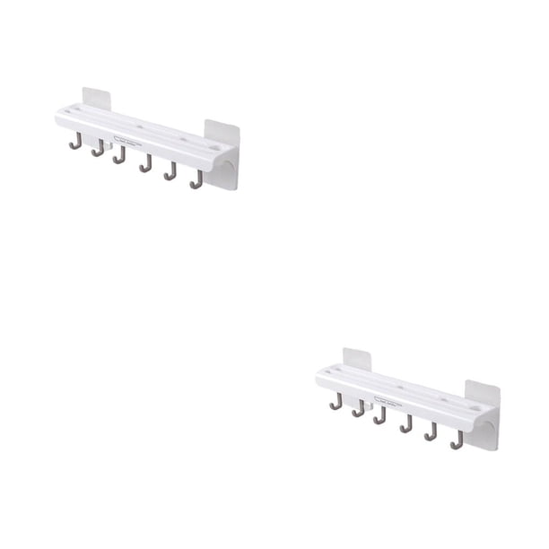 Ounissouiy Soporte de almacenamiento para rebanadora montado en la pared, estante multifuncional para restaurante de Hotel, herramienta para cortar cocina Blanco 2piezas Ounissouiy CBP434601