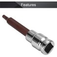 thumbnail image 3 of AVEKI 1/2" Variateur x 5mm Long Hexagonal Bit Socket, Métrique, Acier S2 & Cr-V 2Pcs 0601M, 3 of 7