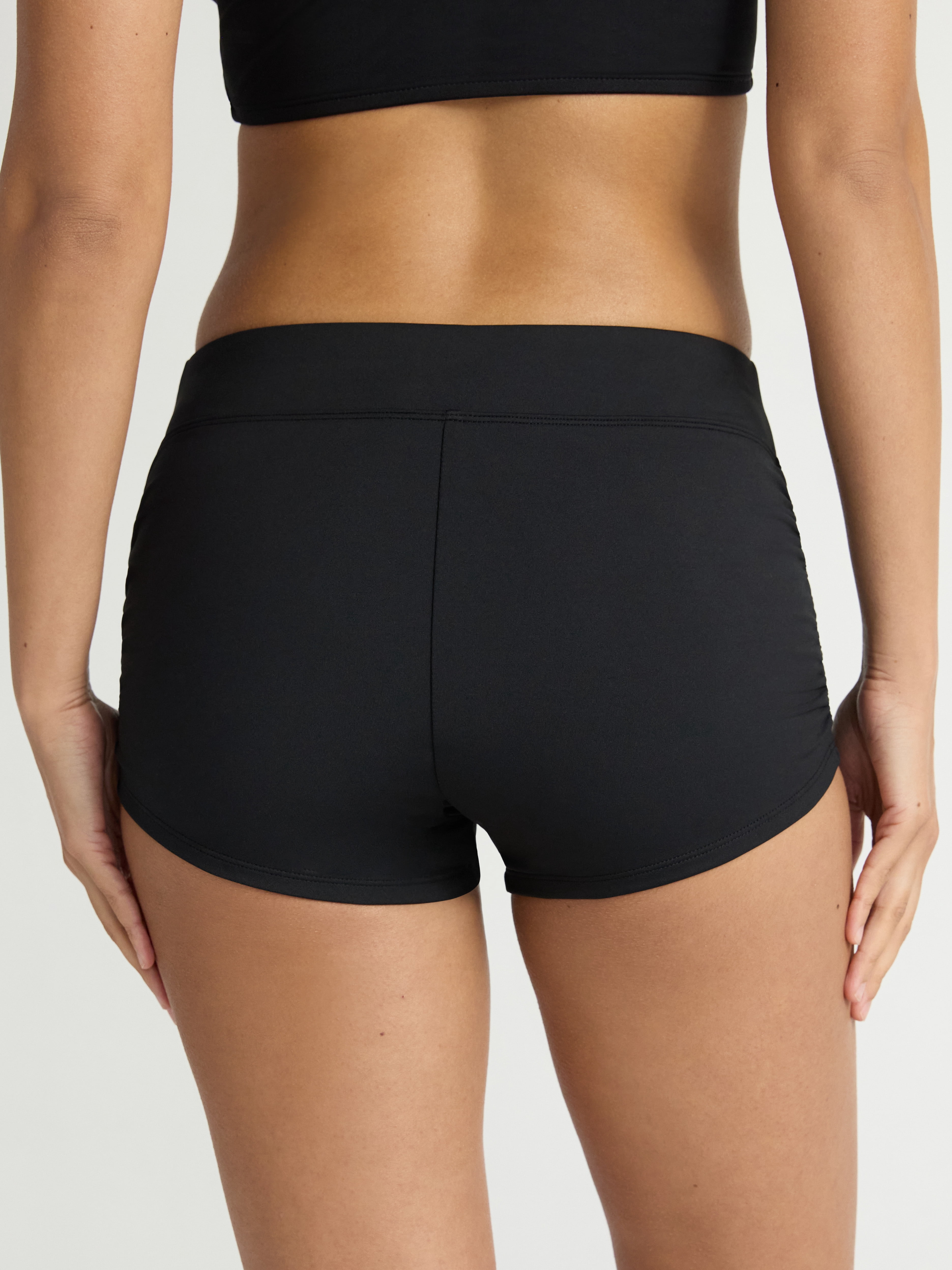 Time and Tru Women's and Women's Plus Shirred Swim Shorts, Sizes XS-2X