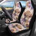 thumbnail image 2 of Jeiento Highland Cow Car Seat Covers Set of 2 Auto Front Seat Covers Boho Flower Bucket Seats Protective Cover Easy to Install Removable Cars Accessory Decoration, 2 of 7