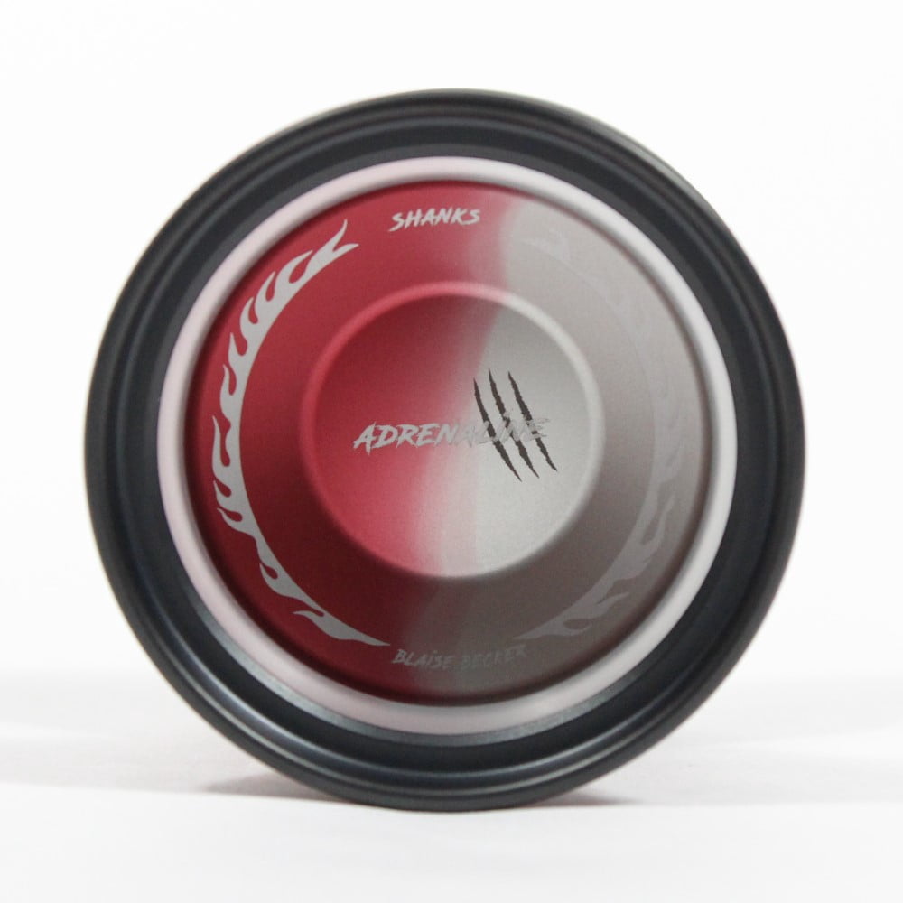 W1LD (Worldwide 1nnovative Leading Design) Adrenaline Yo-Yo - Tri-Material - Blaise Becker Signature YoYo (Matte Red white Fade w/Clear PC Black Rim "Shanks")
