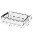 thumbnail image 3 of CSChome Transparent Storage Box Transparent Document Organizer Box Comfortable Grip Handle See-through Storage Container, 3 of 5
