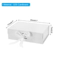 thumbnail image 2 of Uxcell 9x7x3 Inch Magnetic Gift Box Collapsible Paper Party Favor Boxes with Lid and Ribbon White, 2 of 6