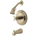 thumbnail image 1 of Kingston Brass KB2632DX Concord Robinet de Baignoire et Douche avec Poignée Croisée, Laiton Poli, 1 of 1