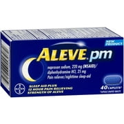 6 Pack - Aleve PM Pain Reliever Nighttime Sleep-Aid Caplets, 40 ea