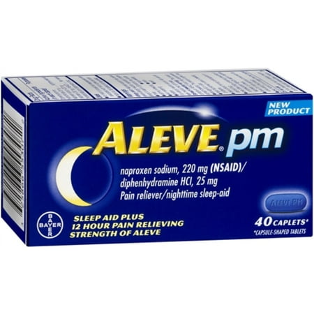 6 Pack - Aleve PM Pain Reliever Nighttime Sleep-Aid Caplets, 40 ea