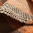 thumbnail image 4 of LEAVINGSUO Fall Shirts for Men Flannel Checkered Shirt Plaid Long Sleeve Collar Jacket Top Orange S, 4 of 6