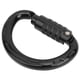 thumbnail image 4 of Mosquetón de aluminio con cierre automático semicircular para exteriores, para escalada y montañismo (negro), 4 of 15