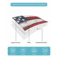 thumbnail image 5 of Quilts Twin XL Size, Vintage American Flag Soft Comforter Bedding Set for Bed, Country Wooden USA Flag Lightweight Quilted Bedspread with Pillow Cover(2 Pieces) for All Season, 68x98 Inch, 5 of 6