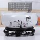 thumbnail image 1 of Xihbxyly Macetero Hidropónico de Cerámica China con Soporte, Diseño Elegante para Uso En Interiores y Exteriores, Base Resistente para Bonsáis, Decoración de Jardín y Oficina, 25 X 25 Cm., 1 of 1