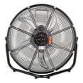 KoolFlo 20 inch High Velocity Drum Fan with Wall Mount, Black