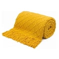 thumbnail image 2 of Inyahome-Manta de punto con borlas para sofá y cama, cobertor ligero y decorativo de granja, tejido suave y acogedor, 2 of 4