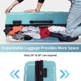 thumbnail image 3 of Merax Luggage Sets 3 Piece, Hardside Expandable Suitcase Set with Spinner Wheels, Lightweight Gradient Color Luggage 20+24+28 IN,Gradient Blue, 3 of 8