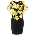 thumbnail image 1 of SMihono Robe d'Été Boho pour Femmes Grande Taille Mode d'Été Grande Taille Col Rond Imprimé Sans Manches Robe Chandail, 1 of 3