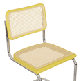 thumbnail image 2 of Breuer Chair Company Marcel Breuer B32/S32 Cesca Cane Cantilever Side Chair w/ Chrome Frame & RAL 1012 Lemon Yellow Wood (Made in Italy) by Furnish Theory, 2 of 12