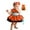 Orange, variant on Girls Caveman Dress Up Sleeveless Party Tutu Dress with Headband, Sizes 6M-6Y