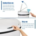 thumbnail image 4 of BestOffice 13 Gallon Stainless Steel Touchless Kitchen Trash Can with Motion Sensor for Indoor Use(White), 4 of 7